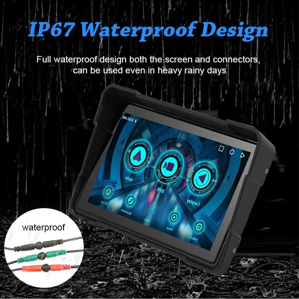 Wireless Motorcycle Carplay 5 Inch Ipx7 Waterproof Gps Navigator With 2 Hd Cameras Motorcycle Gps Tracker Oem
Costom Factory