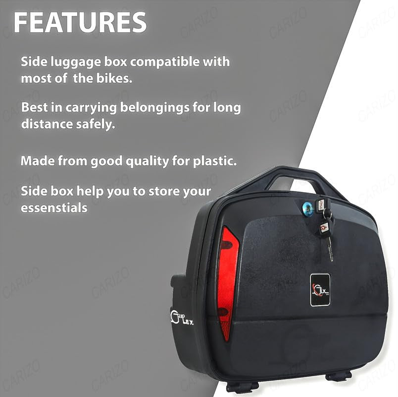 Griplex Universal Motorcycle Side Box for All Bikes Detachable