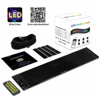 New Design Flexible Led Panel Advertising APP Control Car Rear Window Full Color Scrolling Ultra-thin Soft Led Display
Screen, Led Strip light