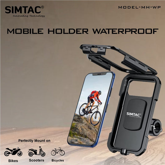 SIMTAC Mobile Holder Waterproof For Bikes/ Scooters/ Bicycle | MHWP