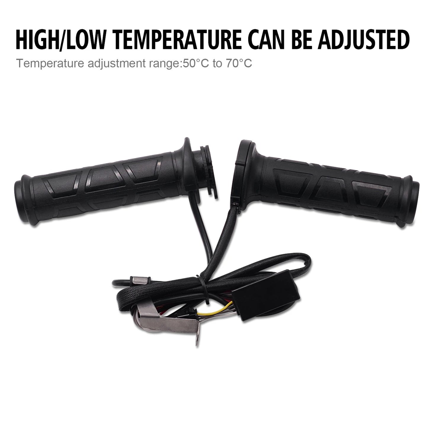 Winter Motorcycle Electric Heating Handle 12V Modified Multi-Gear Temperature Adjustable Heating Black Handle