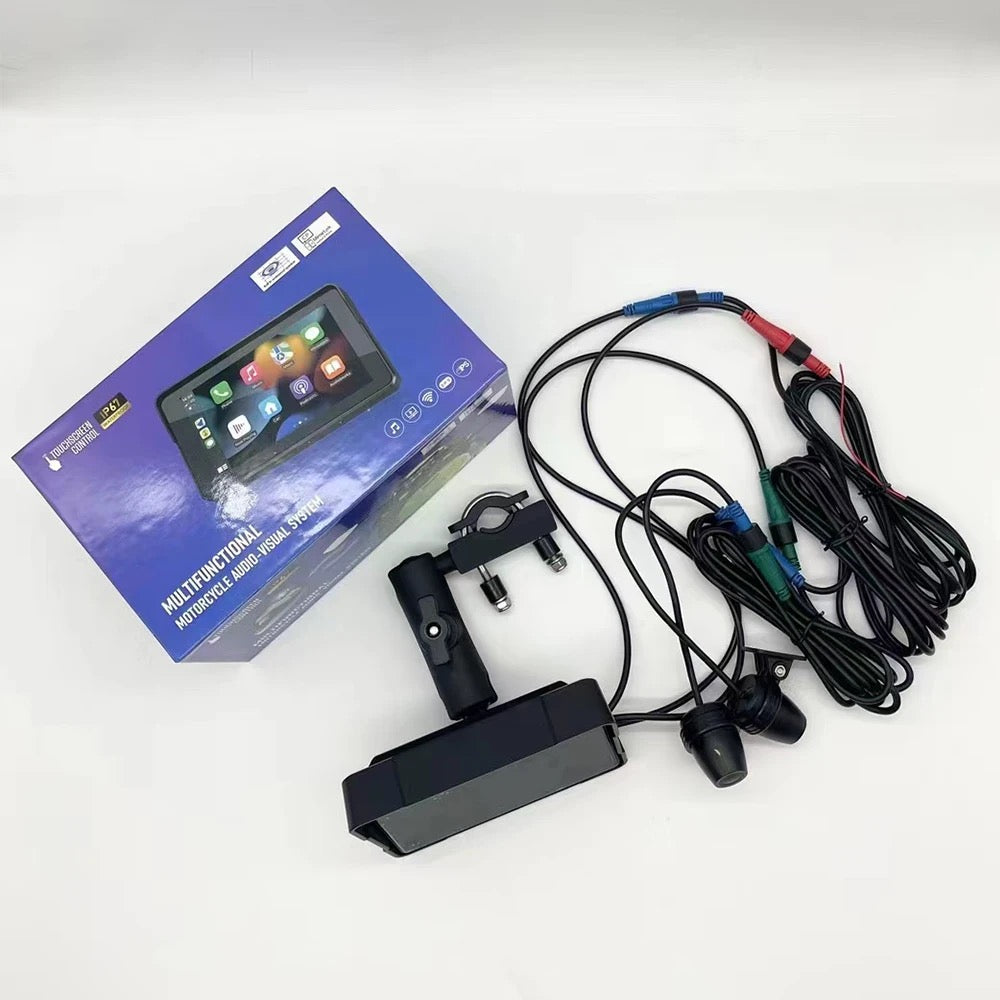 Wireless Motorcycle Carplay 5 Inch Ipx7 Waterproof Gps Navigator With 2 Hd Cameras Motorcycle Gps Tracker Oem
Costom Factory