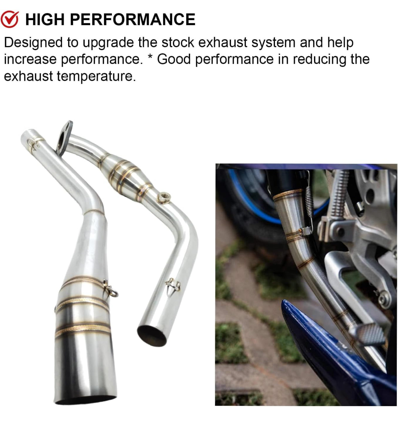R15 / MT15 Full Exhaust System Bend Pipe for Yamaha R15 / Mt15