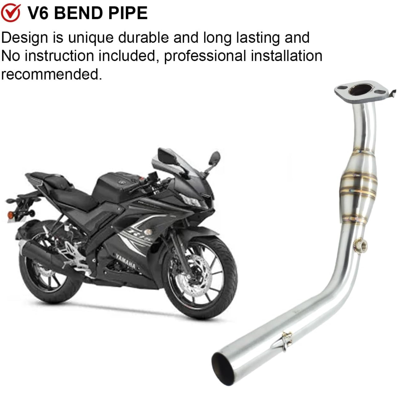 R15 / MT15 Full Exhaust System Bend Pipe for Yamaha R15 / Mt15