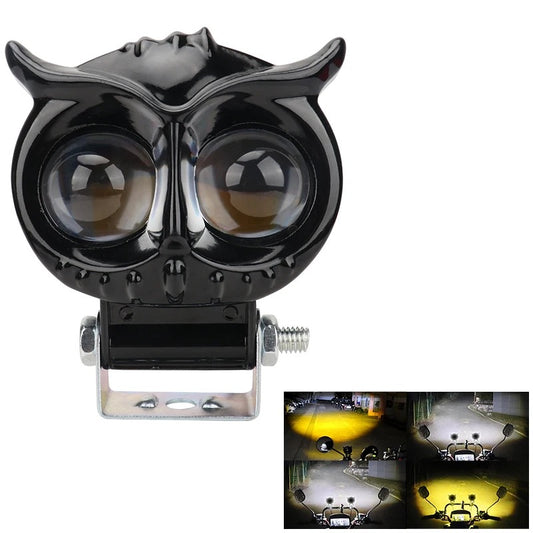 Owl Design Dual Color Led Motorcycle Fog Light Head Light Headlight Auxiliary Spot Lights For Motorcycle 2pc