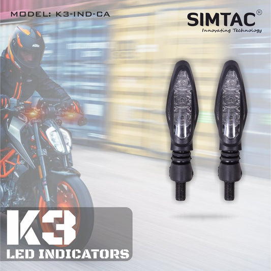 Simtac | K3 LED Indicator For Bike | K3-IND-CA