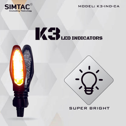 Simtac | K3 LED Indicator For Bike | K3-IND-CA