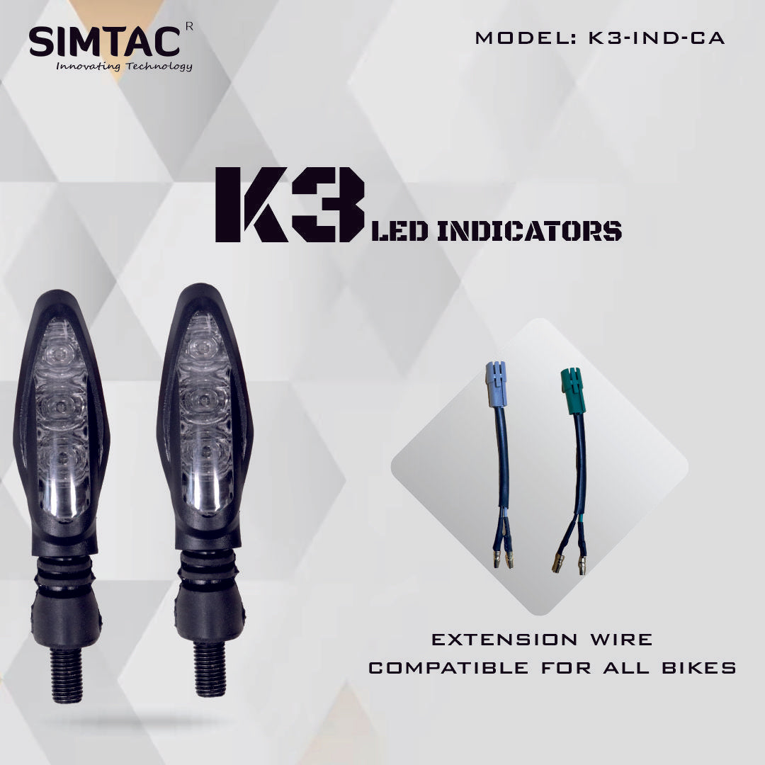 Simtac | K3 LED Indicator For Bike | K3-IND-CA