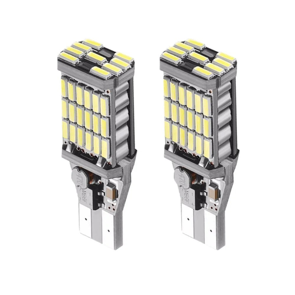 T15 W6W 912 921, LED Car Truck Backup Reverse Lights, Canbus Error Free, 2000 Lumen 4014 Chipset 45 SMD