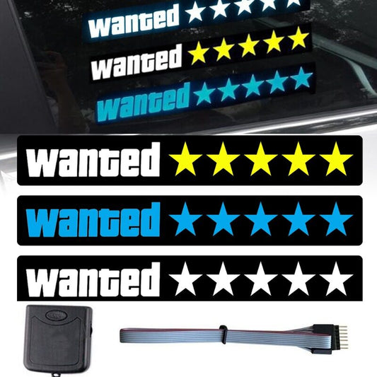 Wanted Led Glow Sticker