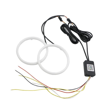 Angel Eye Mobile APP Bluetooth RGB Cotton Light Colorful Symphony LED Modified Headlight Fog Light Circle