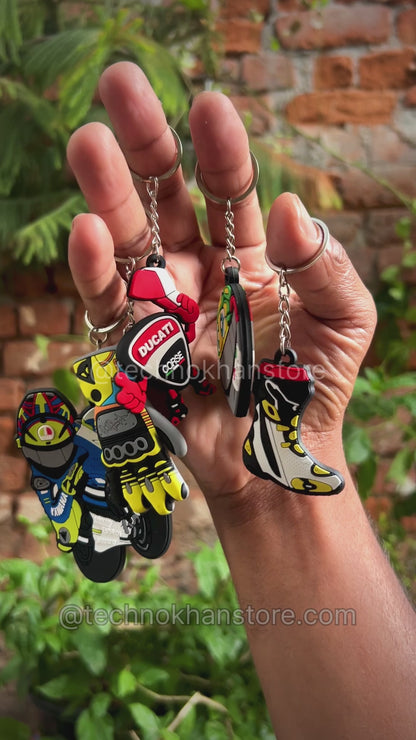Key Rings New Rubber PVC Soft Keyring Motorcycle Decoration Keychain
