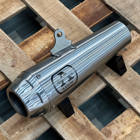 The Arow Race Pro Copy Exhaust for Any Bike.