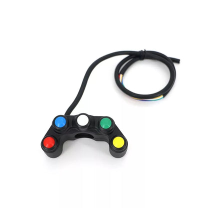 Motorcycle Multi-Function Handlebar Switch 5 Key Function Switch Line Length 55cm Black