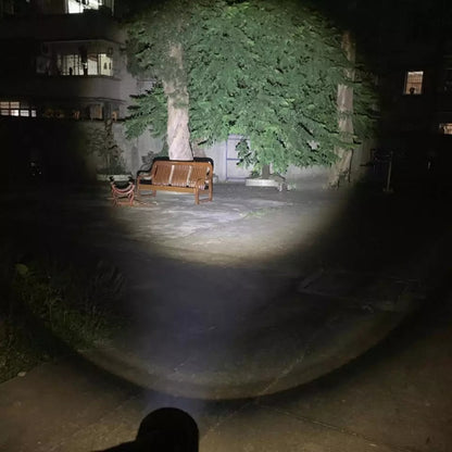 HJG KZ-30 1 Set Motorcycle Spotlight Telescopic Adjustment Laser Barrel External Spotlight Integrated LED 30W Lamp Easy to Install