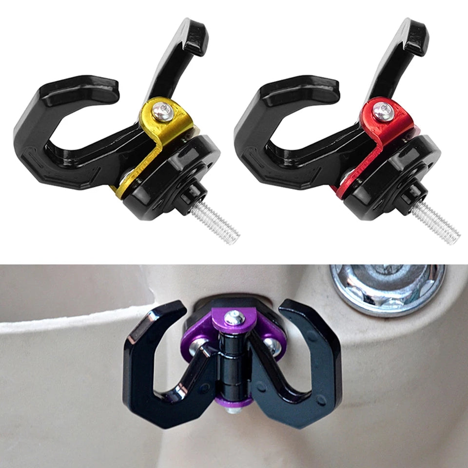 Aluminum Alloy Motorcycle Helmet Holder Double Hook Mount Scooter Luggage Hand Bag Hanger Bottle Hook with Screw