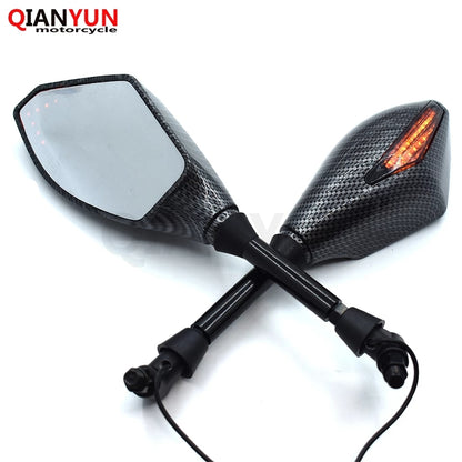 Universal 10 mm motorcycle LED turn signal rear view mirror side mirror