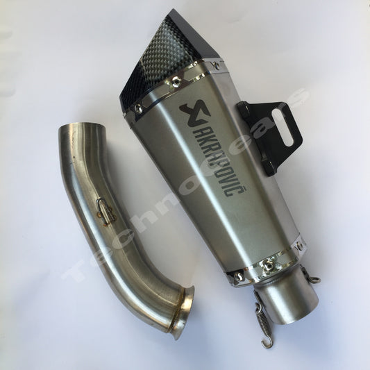 Akrapovic Exhaust Full System For KTM RC/Duke Silver (Replica)