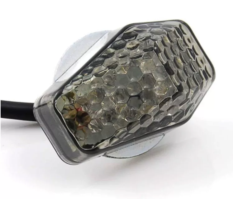  15 Amber LED Flush Mount Smoke Turn Signal Indicator Blinker Light Universal for Motorcycle Sport Street Racing Bike