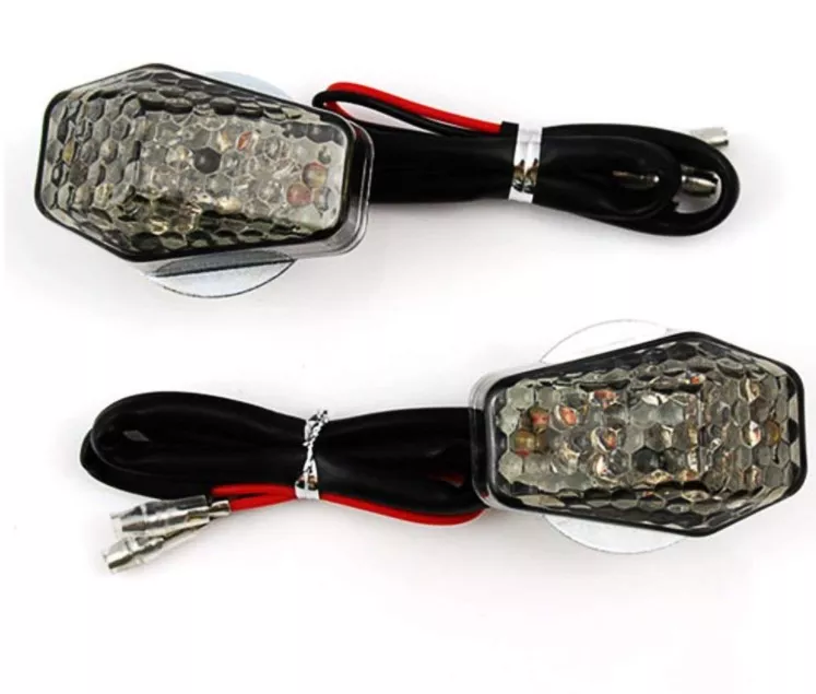  15 Amber LED Flush Mount Smoke Turn Signal Indicator Blinker Light Universal for Motorcycle Sport Street Racing Bike