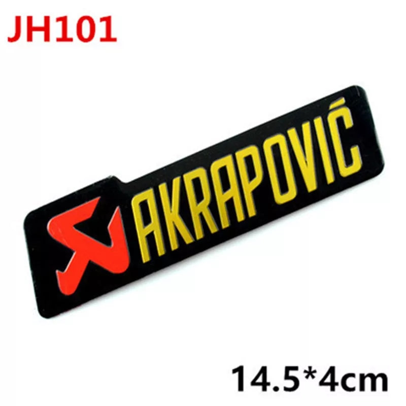 3D Aluminum Heat-resistant Motorcycle Exhaust Pipe Decal Sticker For Scorpio Yoshimura Akrapovic MIVV Leovince Two Brother Arrow