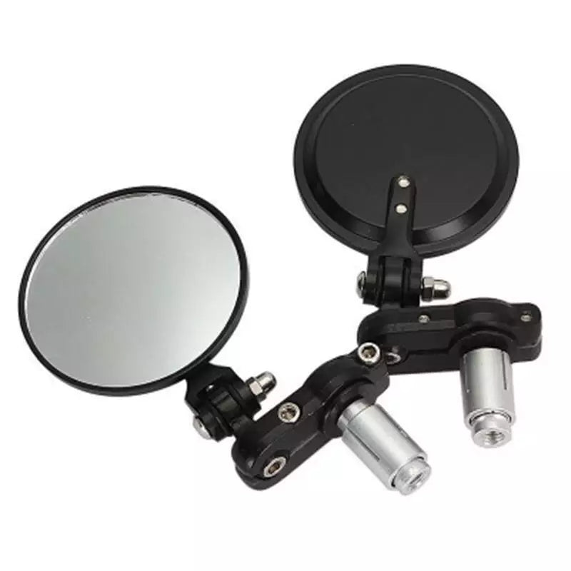 Pair 7/8" 22mm Universal Round HANDLE BAR END MIRRORS Rearview Side Mirror