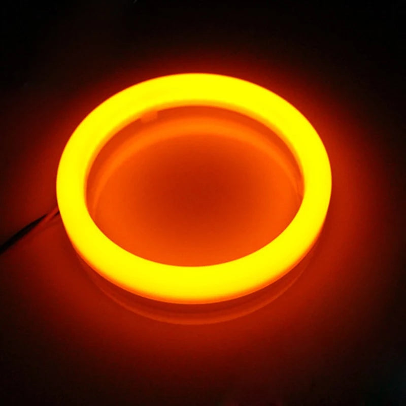 Angel Eyes Led Headlight DRL Daytime Running Light Auto COB Ring Led Angel Eyes 12V Day Light Turn Signal White Yellow