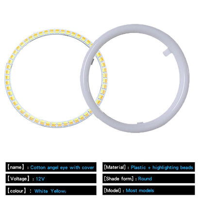 Angel Eyes Led Headlight DRL Daytime Running Light Auto COB Ring Led Angel Eyes 12V Day Light Turn Signal White Yellow
