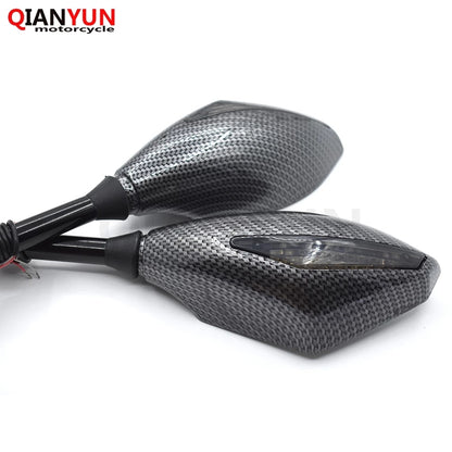 Universal 10 mm motorcycle LED turn signal rear view mirror side mirror