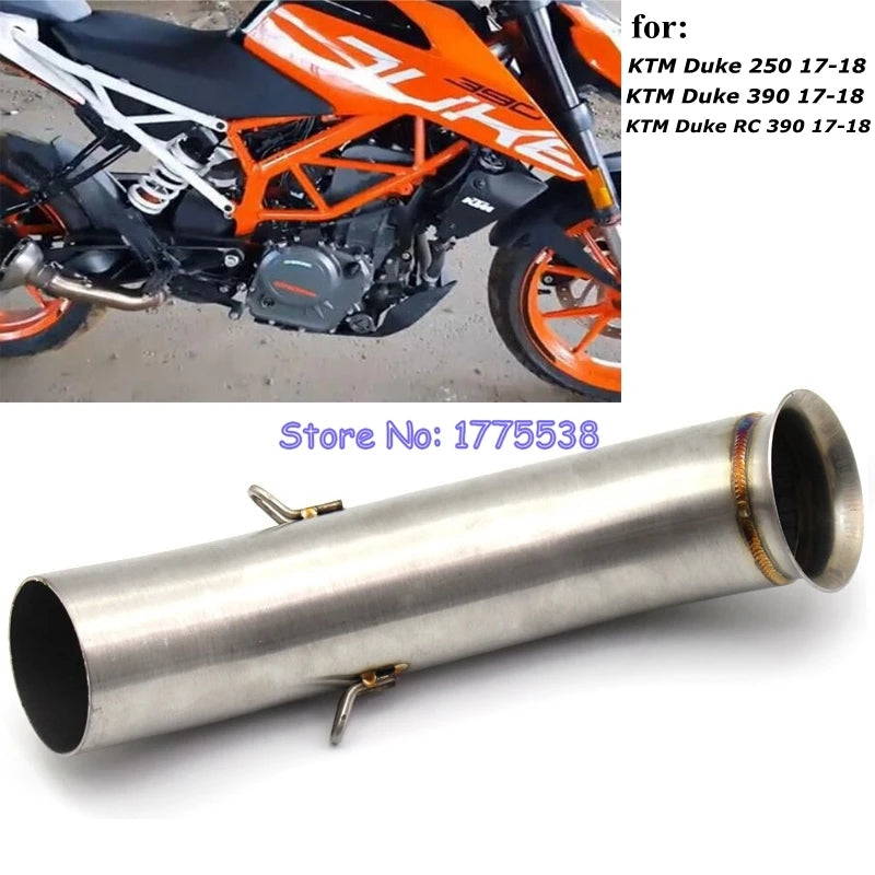 For KTM DUKE 390 Duke RC 390 Motorcycle Moto Exhaust Muffler Mid Middle Pipe Slip-on RC390