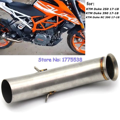 For KTM DUKE 390 Duke RC 390 Motorcycle Moto Exhaust Muffler Mid Middle Pipe Slip-on RC390