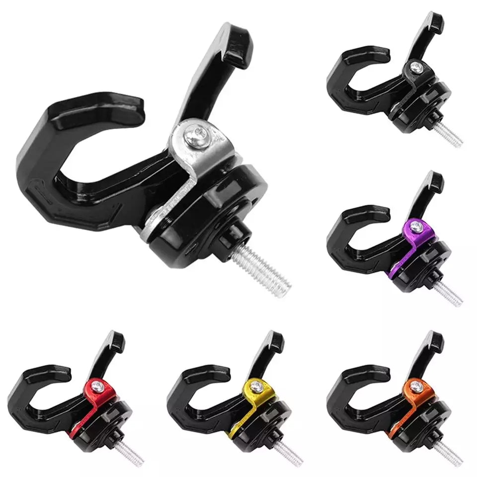 Aluminum Alloy Motorcycle Helmet Holder Double Hook Mount Scooter Luggage Hand Bag Hanger Bottle Hook with Screw