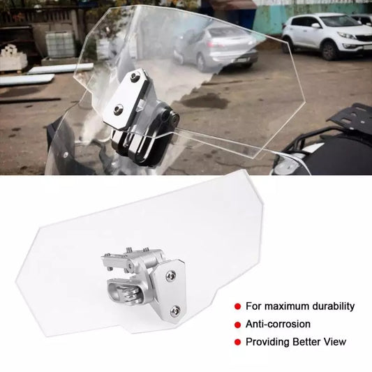 Airflow Adjustable Windscreen Wind Deflector Universal Motorcycle Windshield