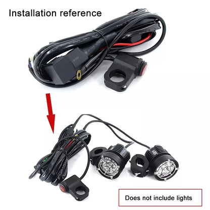 Motorbike car light Wire 12v 24v 15A Wiring Harness Relay Loom Cable Kit Fuse for Auto Driving Offroad Led Work Lamp