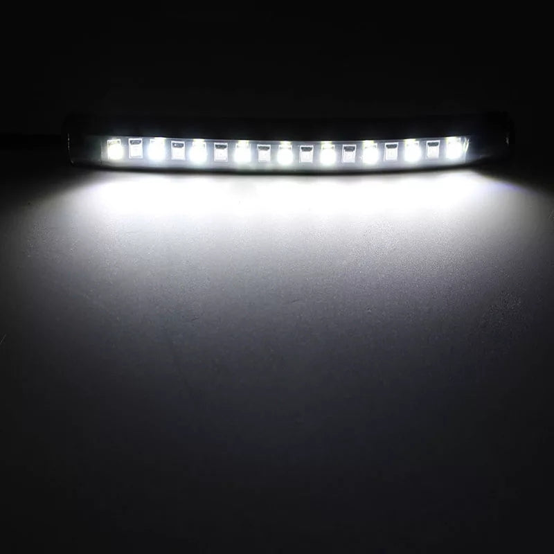 2pcs/set  Motorcycle 17LED Flexible Strip Light Turn Signal Indicator White+Amber