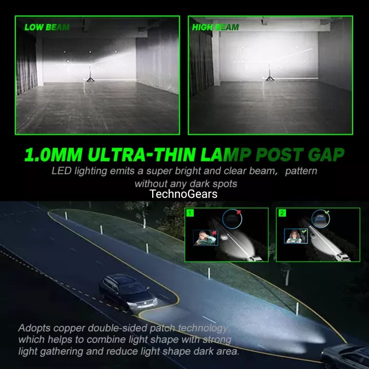 Novsight】2PCS Car Headlight A500-N35 H4 50W 10000LM 6000K White LED Car Auto Headlamp Light Bulbs