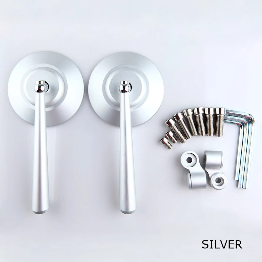 Universal CNC Aluminum Rear View Side Mirror Motorcycle Scooter Street ...