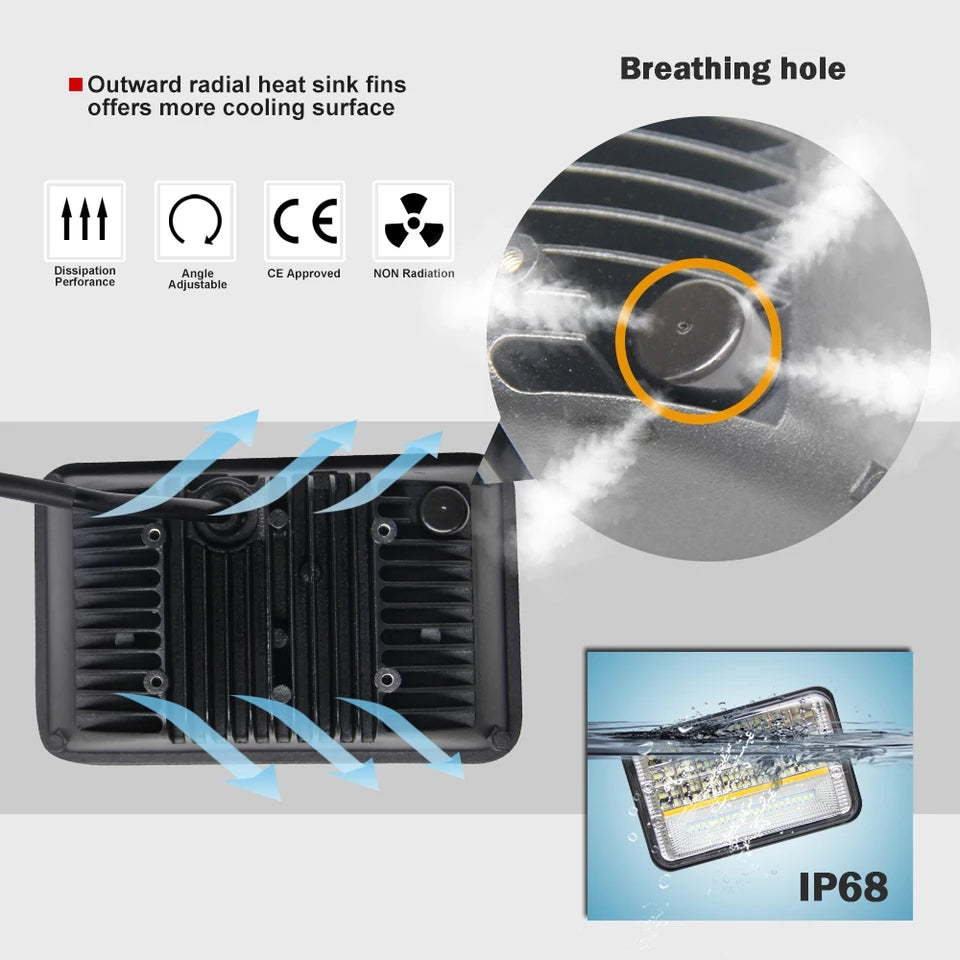 Splendor HeadLight 4x6 inch Projector Sealed Beam Replacement Hi/Lo Beam DRL Headlamp