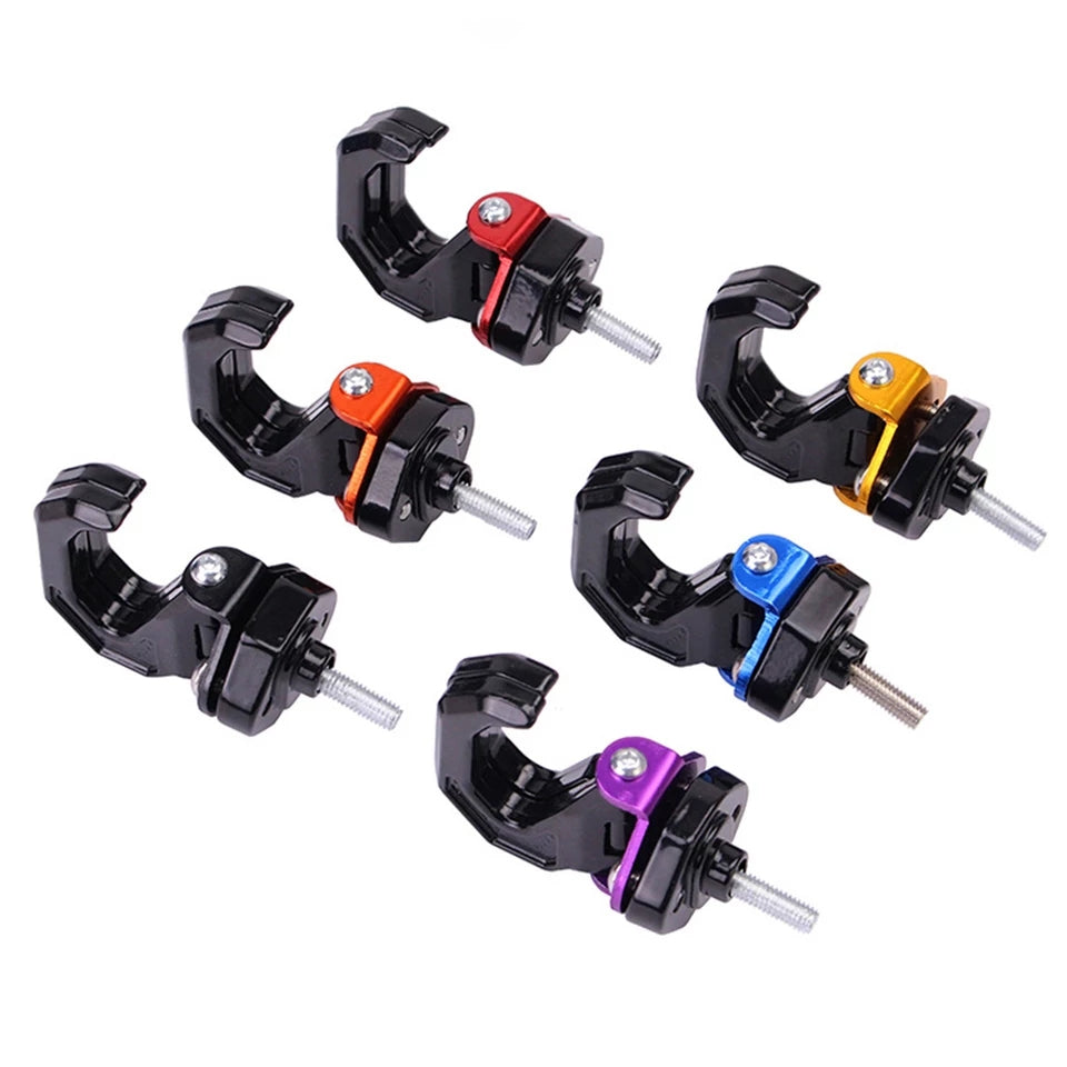 Aluminum Alloy Motorcycle Helmet Holder Double Hook Mount Scooter Luggage Hand Bag Hanger Bottle Hook with Screw