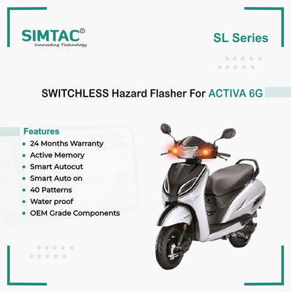SWITCHLESS [V4.0] Honda Activa 3G/4G/5G/6G | Compatible | Simtac | PNP Hazard Flasher / Adapter / Module 