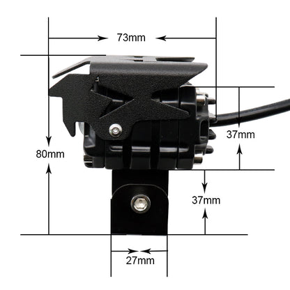 Lui HJG Mega Drive With Dual Lens Headlight LED Work Light Fog Lamp Dual Color Motorbike Motorcycle Laser Mini Driving Lights