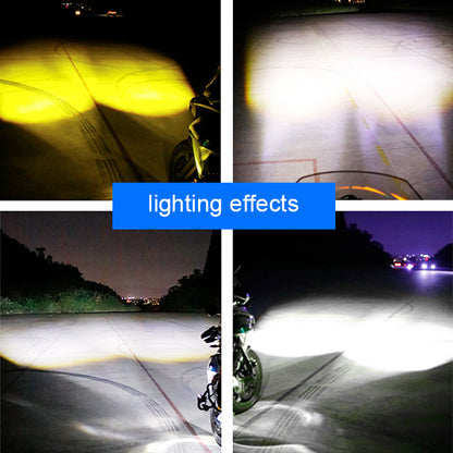 Lui HJG Mega Drive With Dual Lens Headlight LED Work Light Fog Lamp Dual Color Motorbike Motorcycle Laser Mini Driving Lights