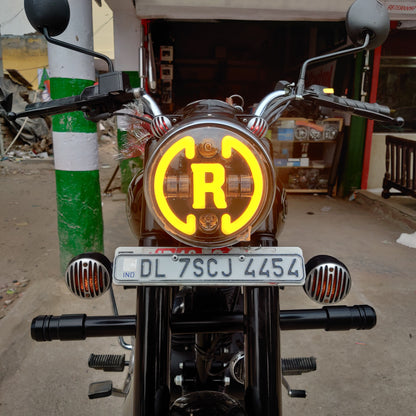 Royal Enfield R logo Led Headlight
