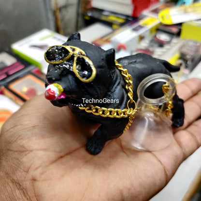 Bulldog Dog Figurine (14 cm X 7 cm) - Car Interior Decoration Accessories Decorative Items for Car Dashboard