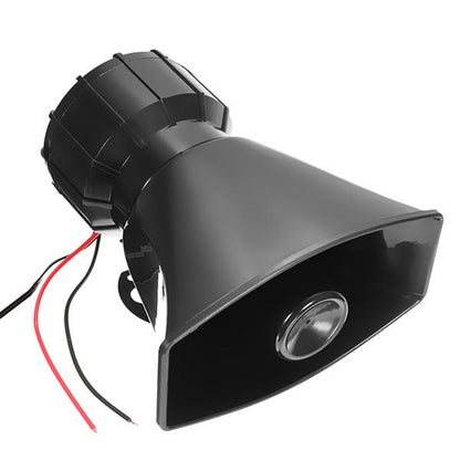 100W Car Warning Alarm 5 Sound Loudly Police Fire Siren Horn PA Speaker with Mic