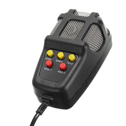 100W Car Warning Alarm 5 Sound Loudly Police Fire Siren Horn PA Speaker with Mic