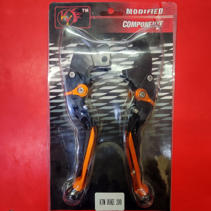 Foldable KTM Series Clutch and Brake Levers - 6 Positions Adjustment & Foldable levers - for KTM Duke/RC - 200/250/390 - High Performance