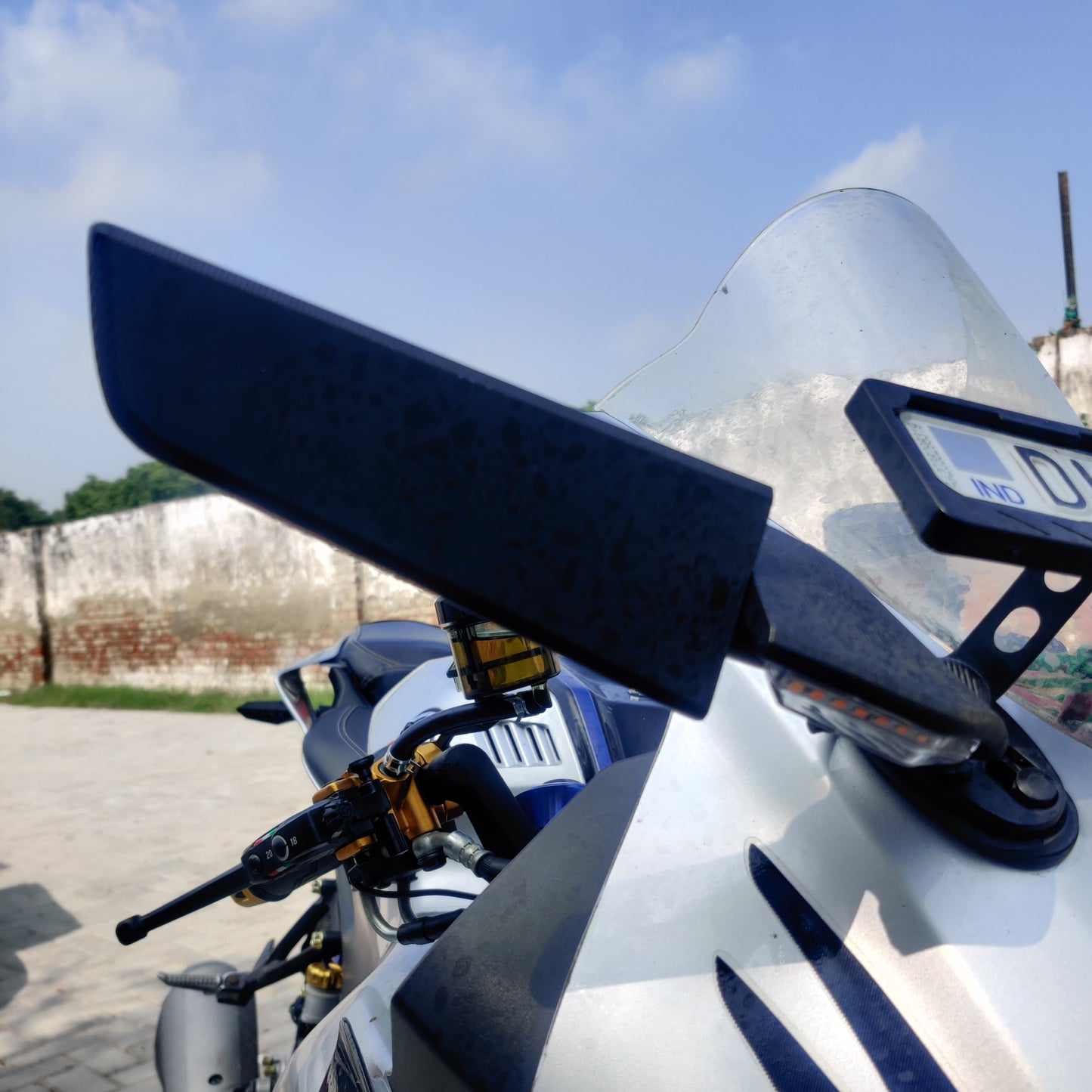 Led Indicator Adjustable Stealth Winglet Mirror For All Fairing Bikes