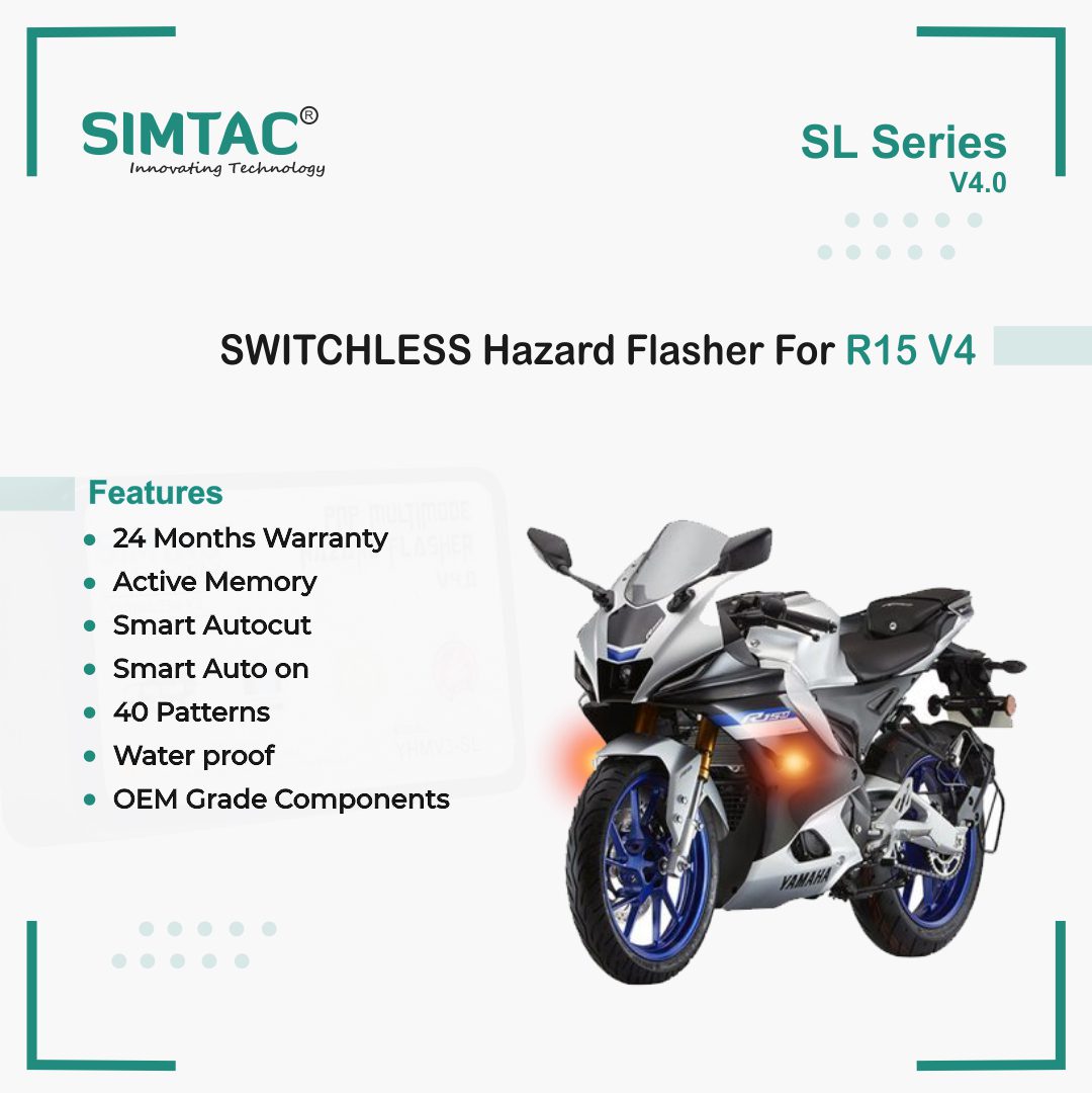 SWITCHLESS [V4.0] Yamaha R15 v4 | Compatible | Simtac | PNP Hazard Flasher / Adapter / Module | YMHV4-SL