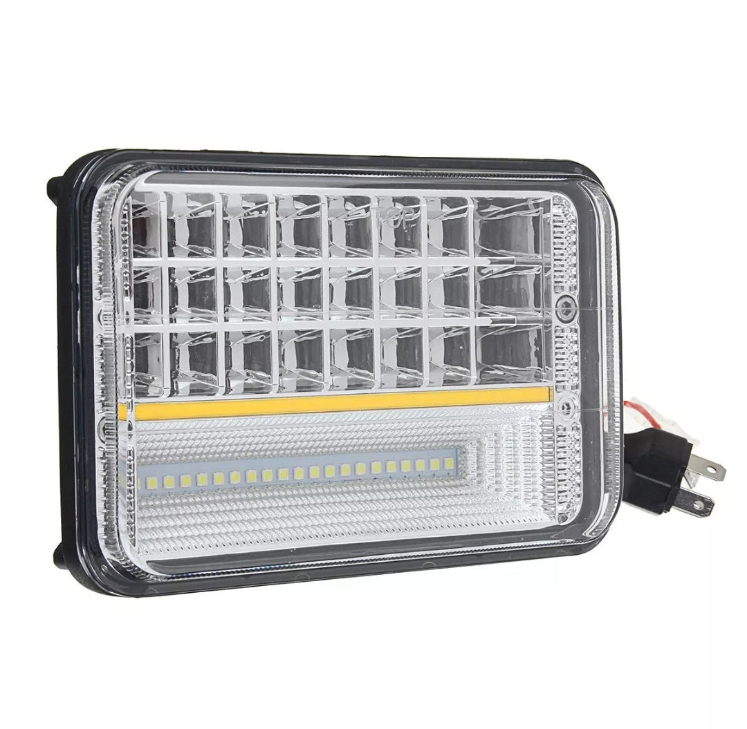 Splendor HeadLight 4x6 inch Projector Sealed Beam Replacement Hi/Lo Beam DRL Headlamp